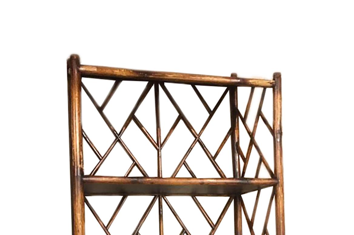 French Bamboo Bookcase In Good Condition In New York, NY