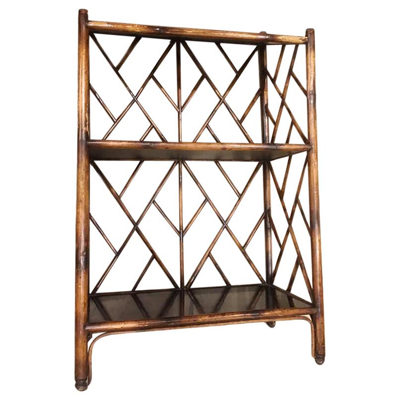 French Bamboo Bookcase