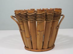 French bamboo cache pot/planter 1950-1960