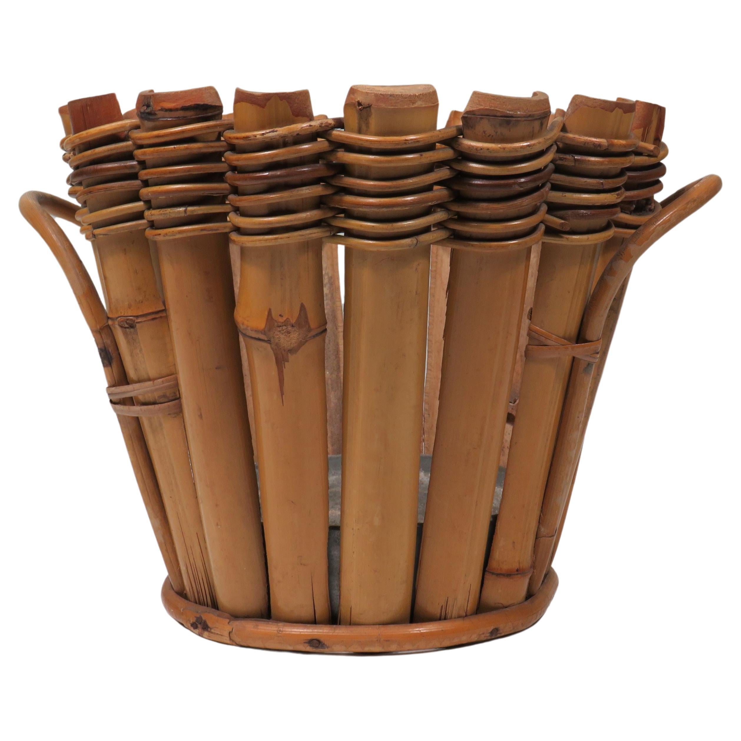 French bamboo cache pot/planter 1950-1960 For Sale