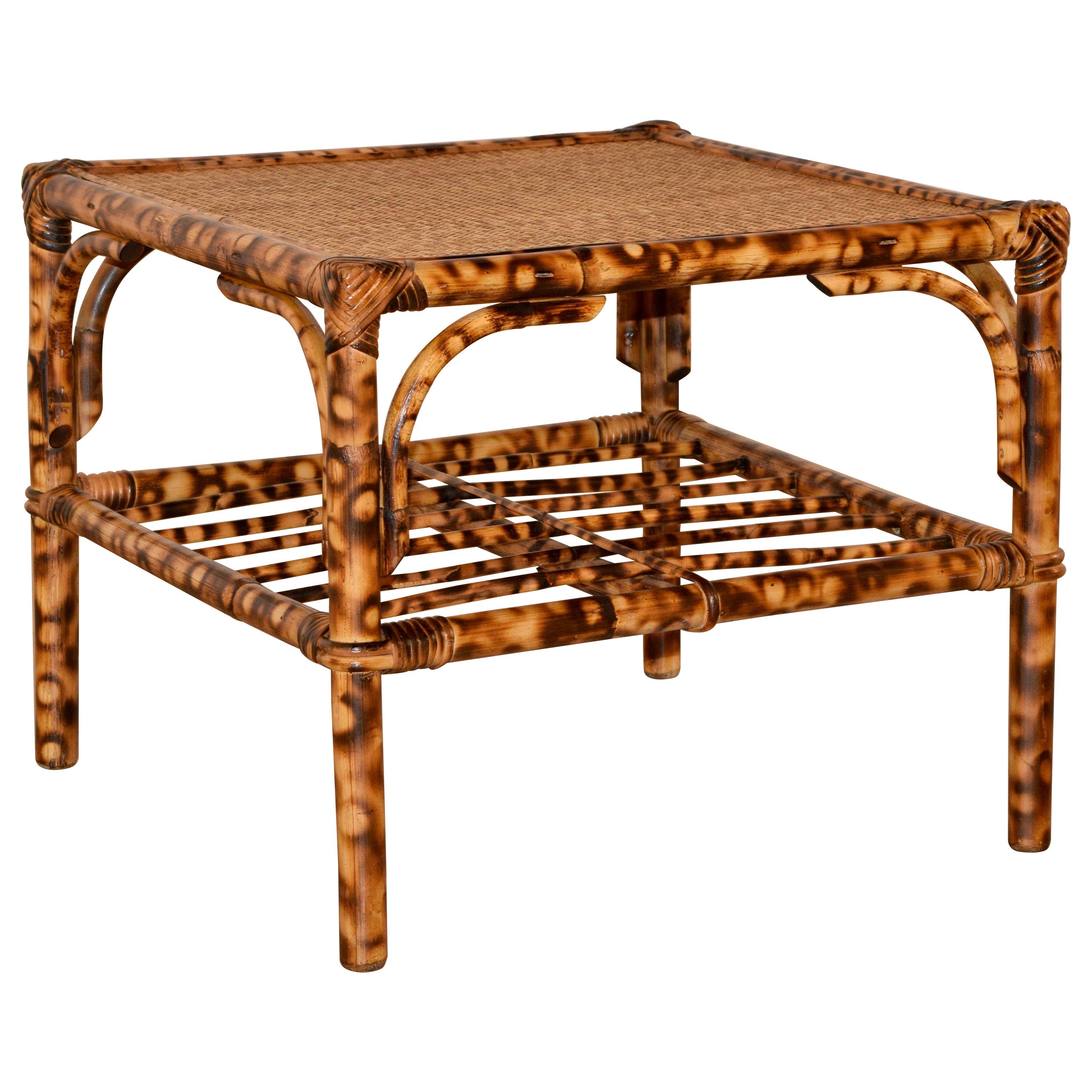 French Bamboo Coffee Table, circa 1950