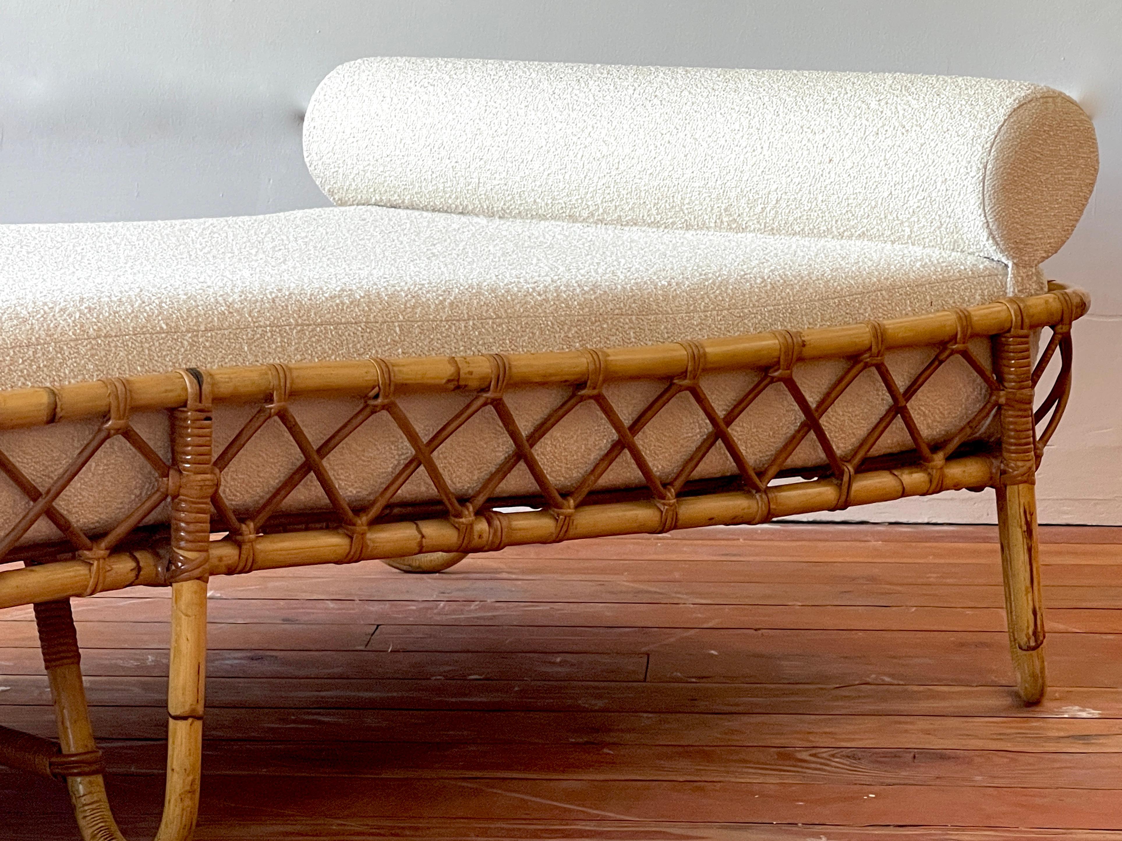 French Bamboo Daybed In Good Condition In Beverly Hills, CA