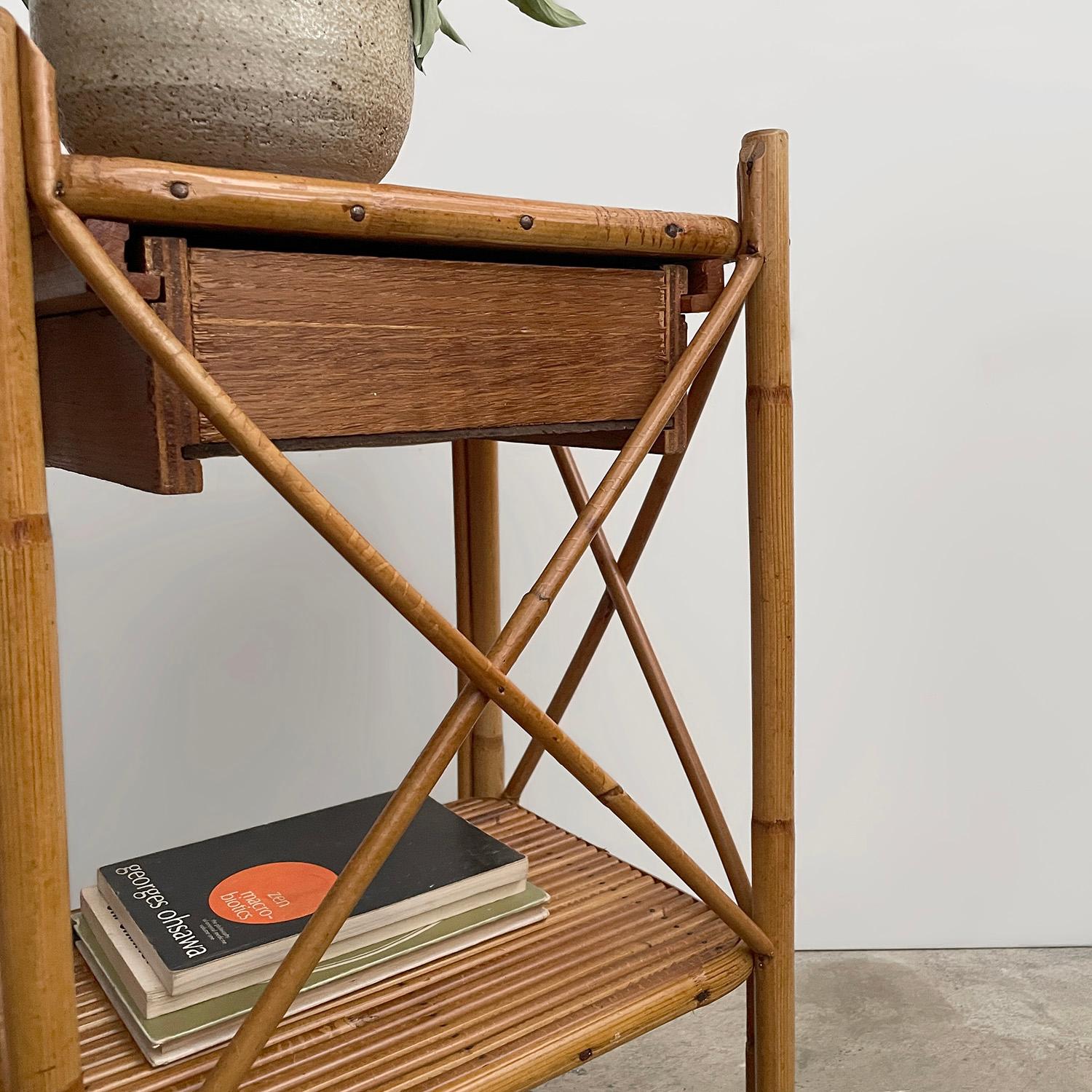 Table d'appoint en bambou français en vente 12