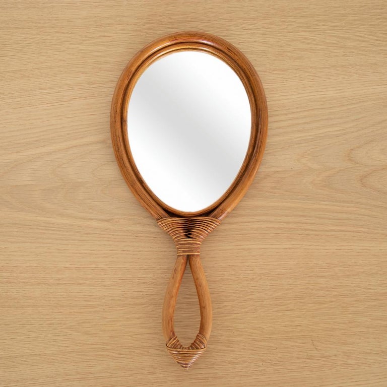 French Bamboo HandHeld Mirror at 1stDibs bamboo hand mirror