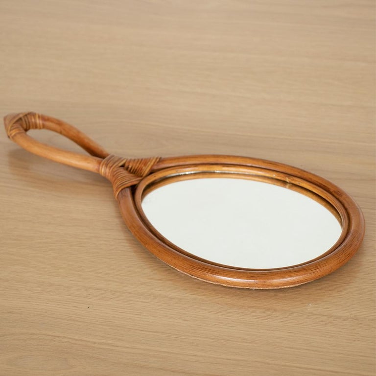 French Bamboo HandHeld Mirror at 1stDibs bamboo hand mirror