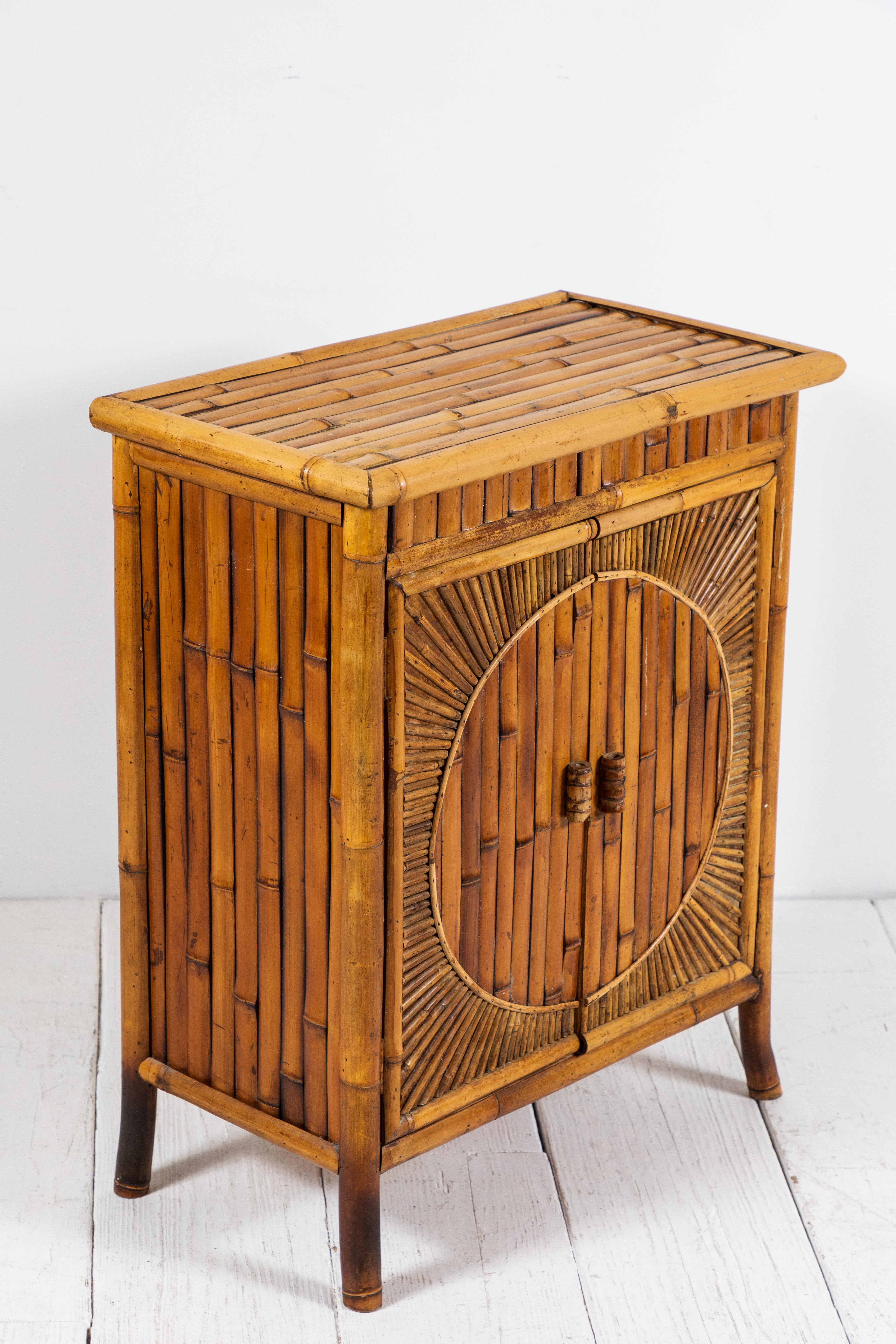 French Bamboo Low Cabinet 4
