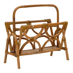 French Bamboo Magazine Stand