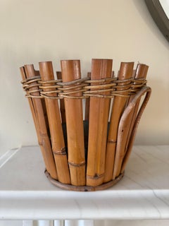 French bamboo planter cache-pot