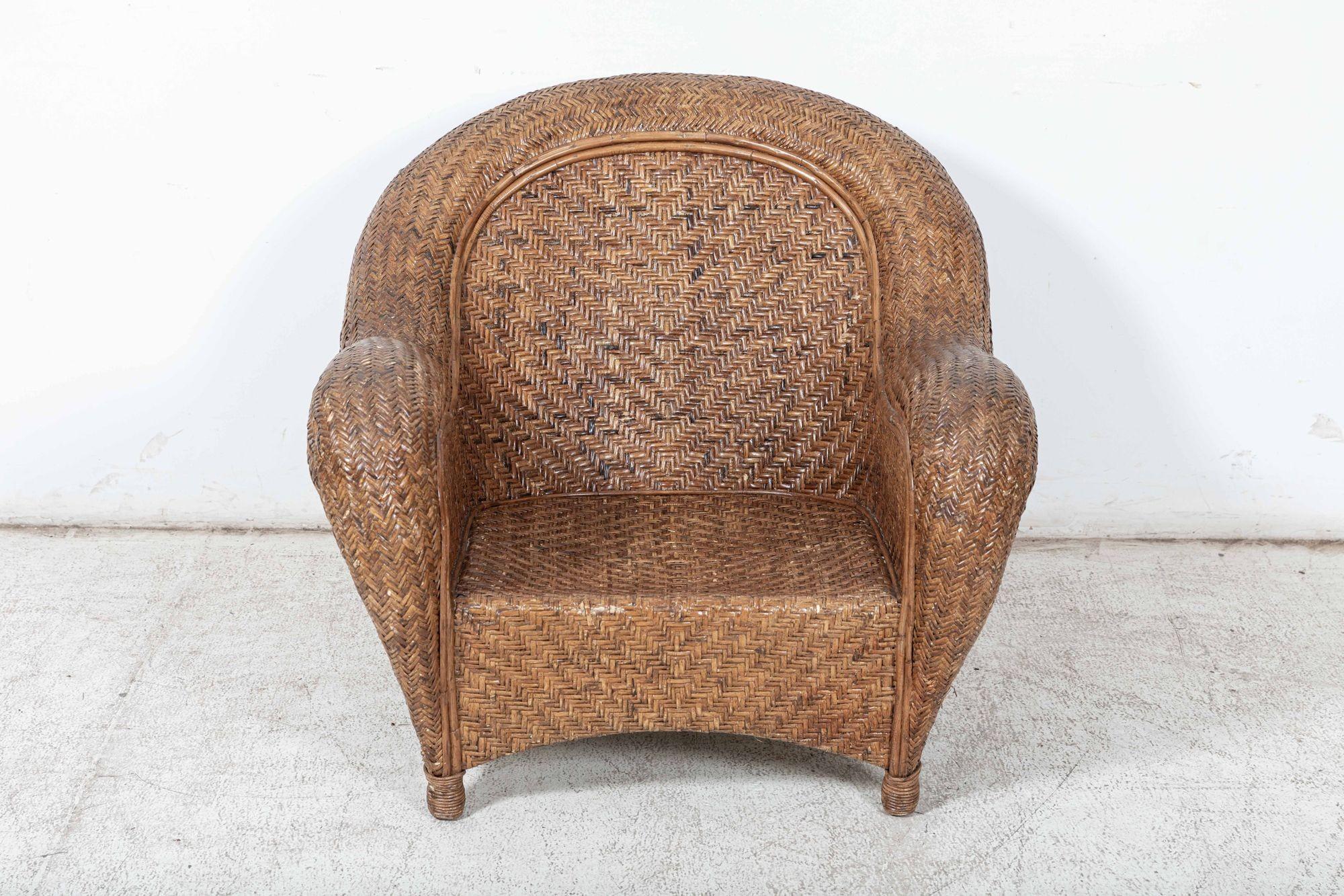 French Bamboo Rattan Sofa Suite 7