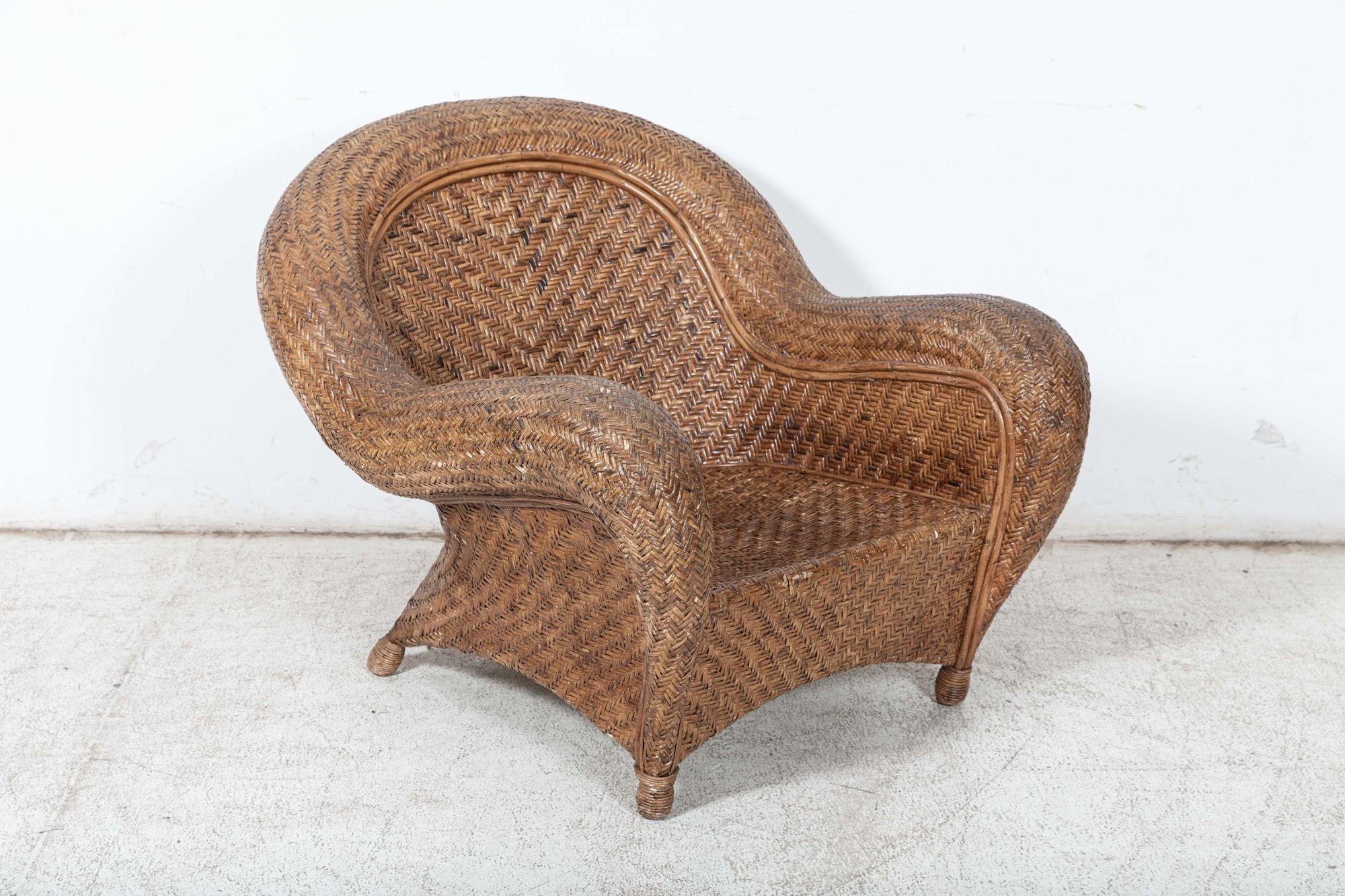 French Bamboo Rattan Sofa Suite 8