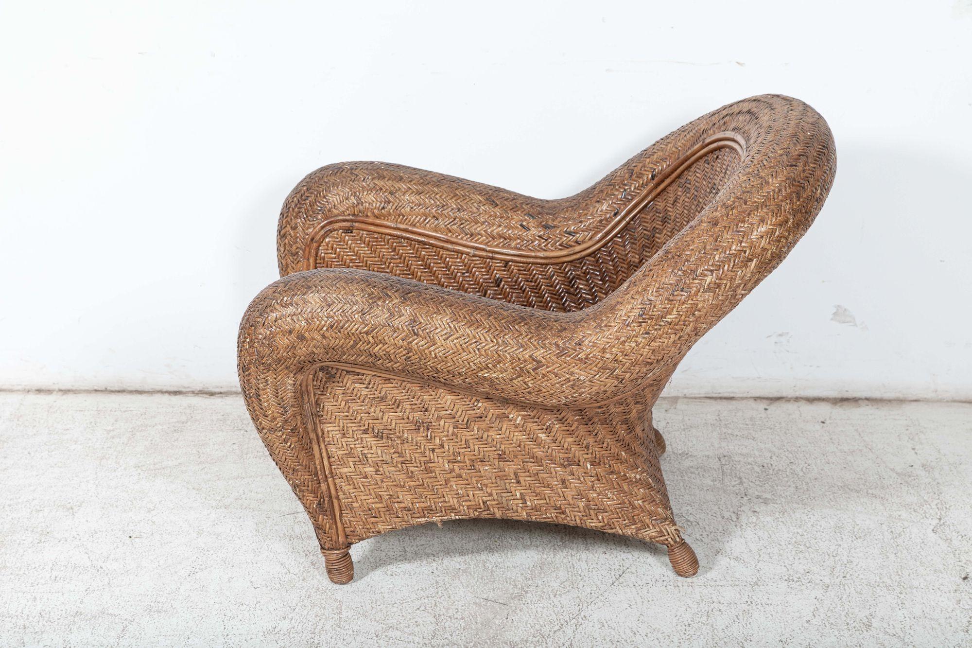 French Bamboo Rattan Sofa Suite For Sale 9