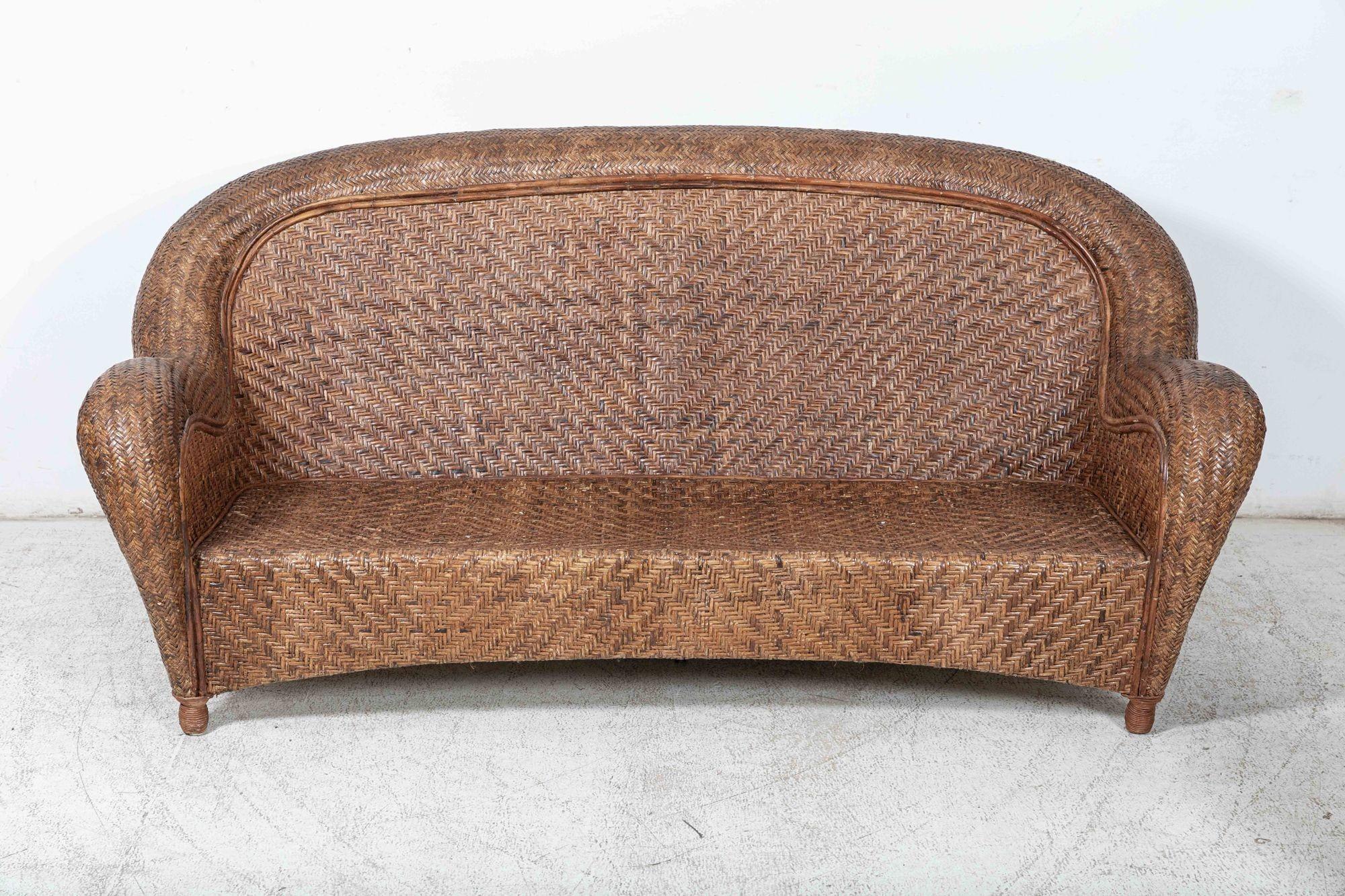pottery barn malabar rattan chair