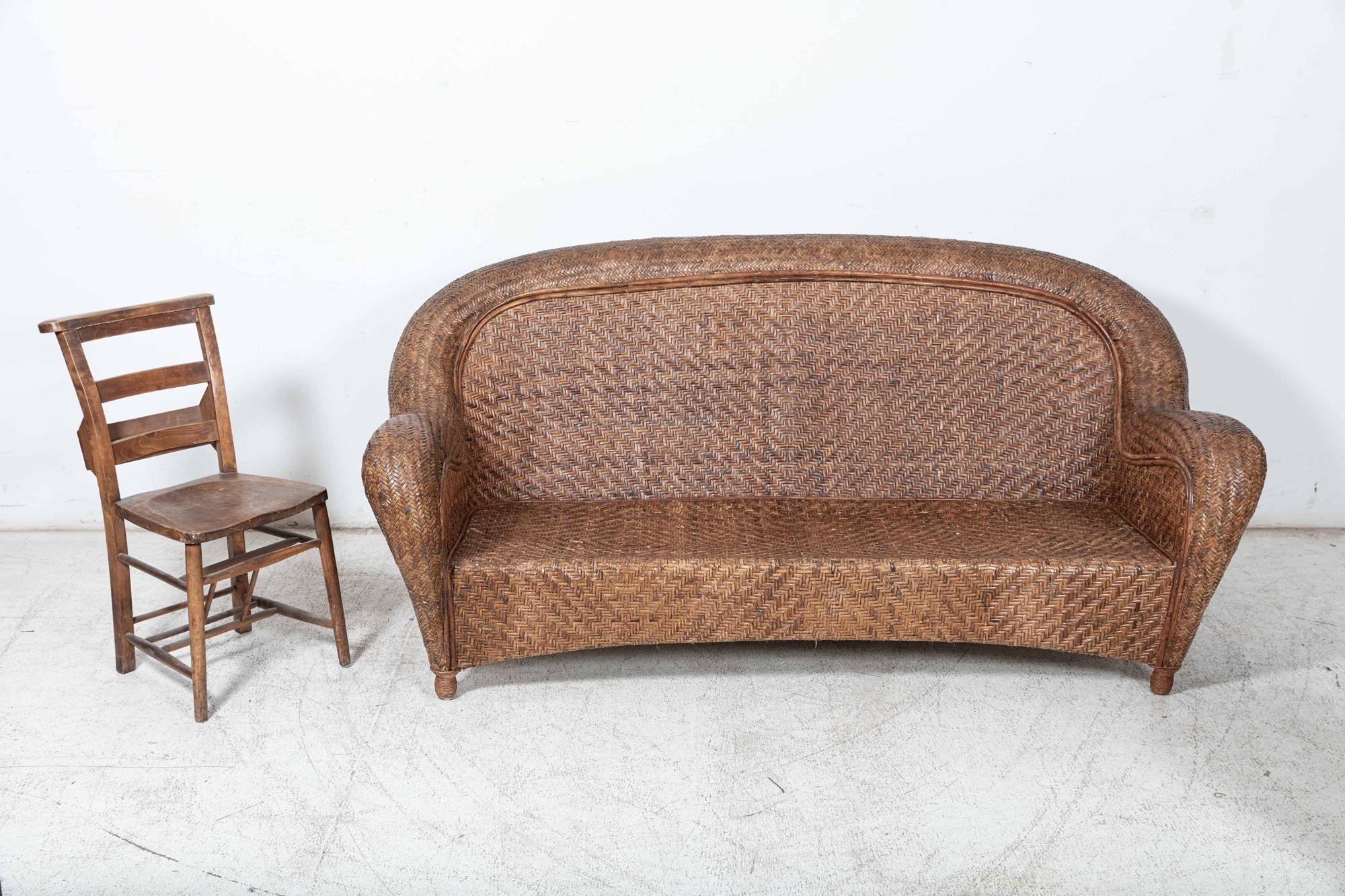 Sofa-Suite aus Bambus und Rattan im Angebot 1