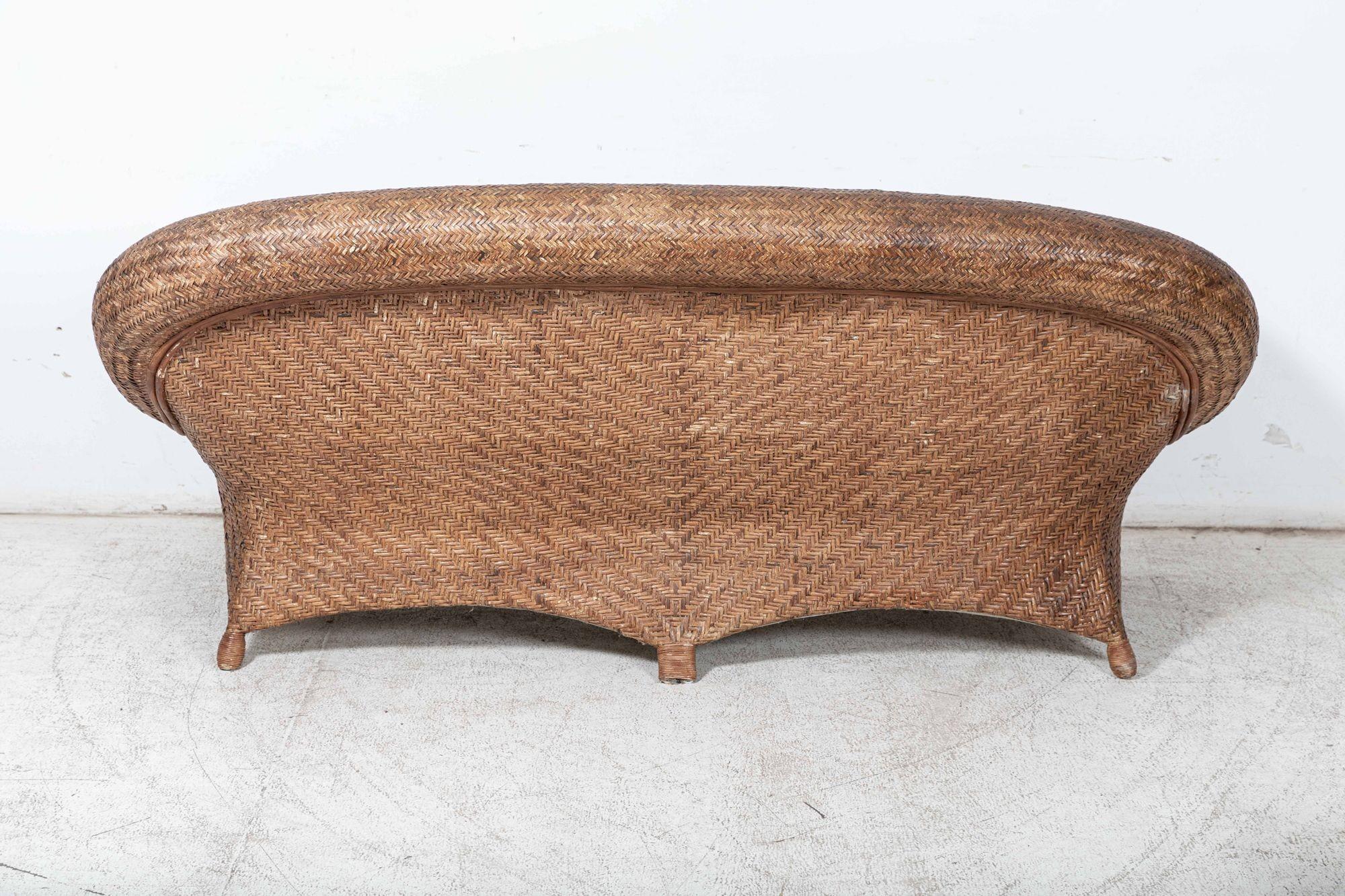 French Bamboo Rattan Sofa Suite In Good Condition For Sale In Staffordshire, GB