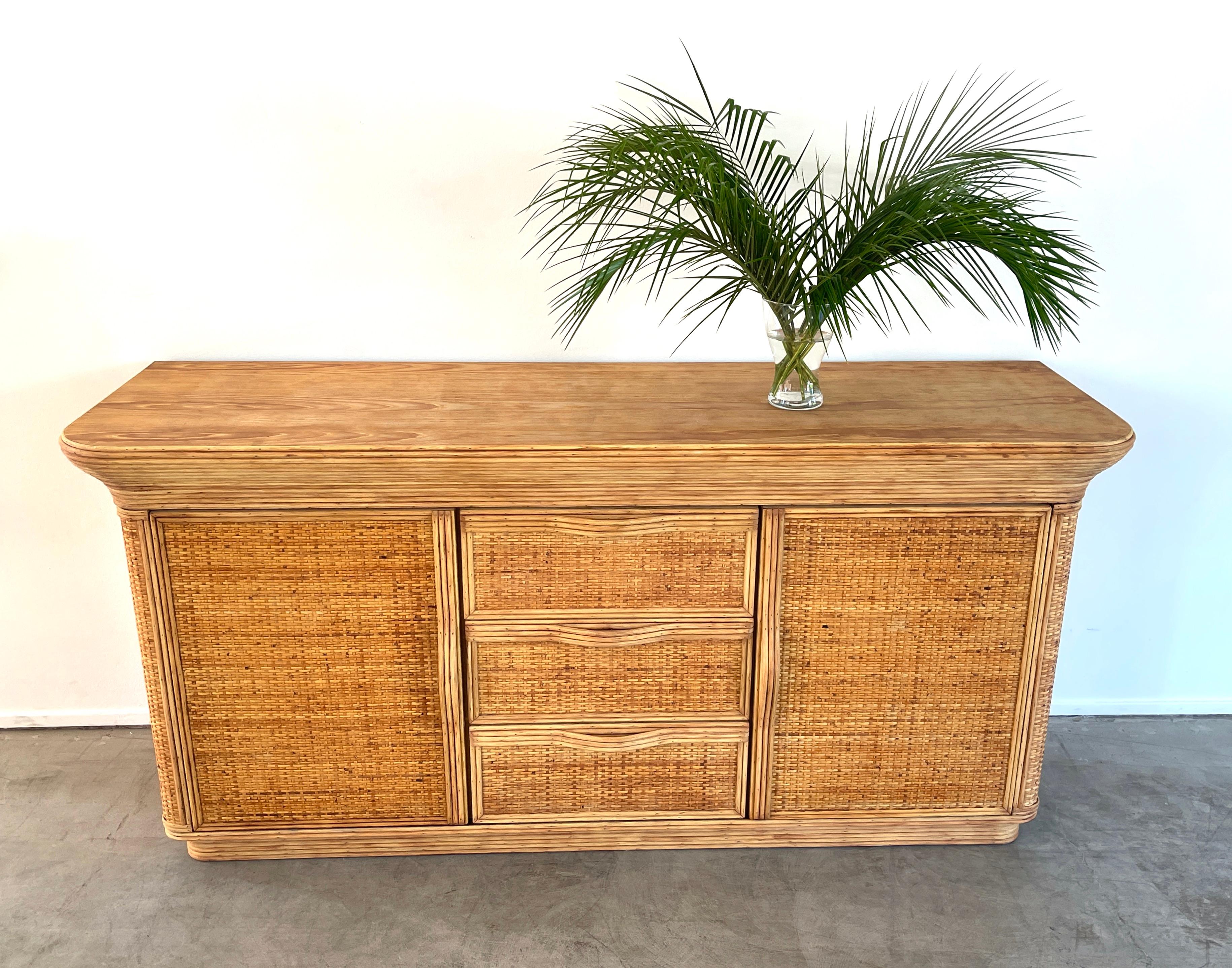 French Bamboo Sideboard 1