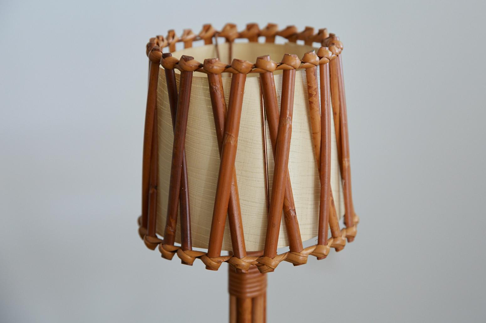 French Bamboo Table Lamp In Good Condition In Beverly Hills, CA
