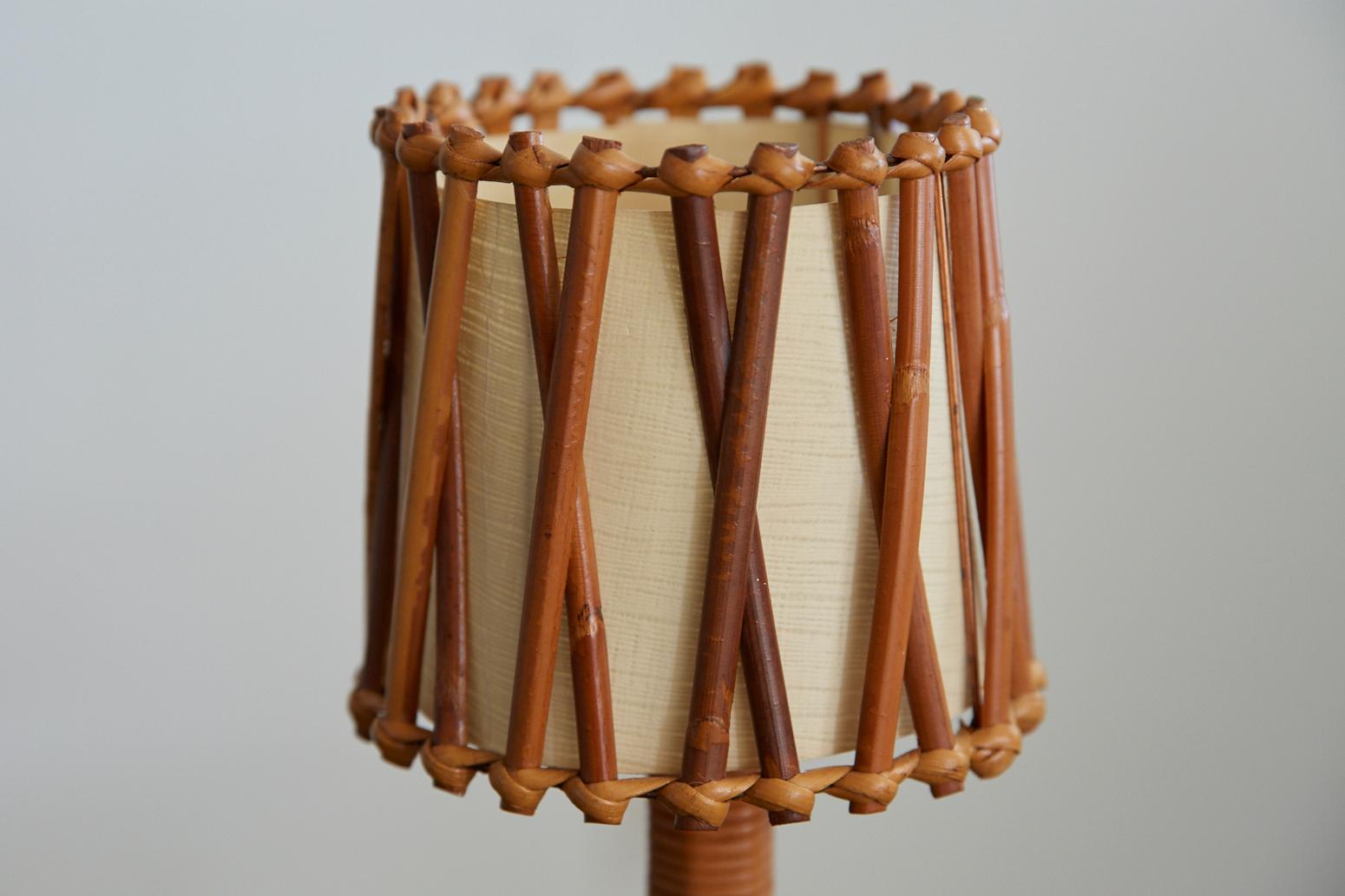 French Bamboo Table Lamp 1