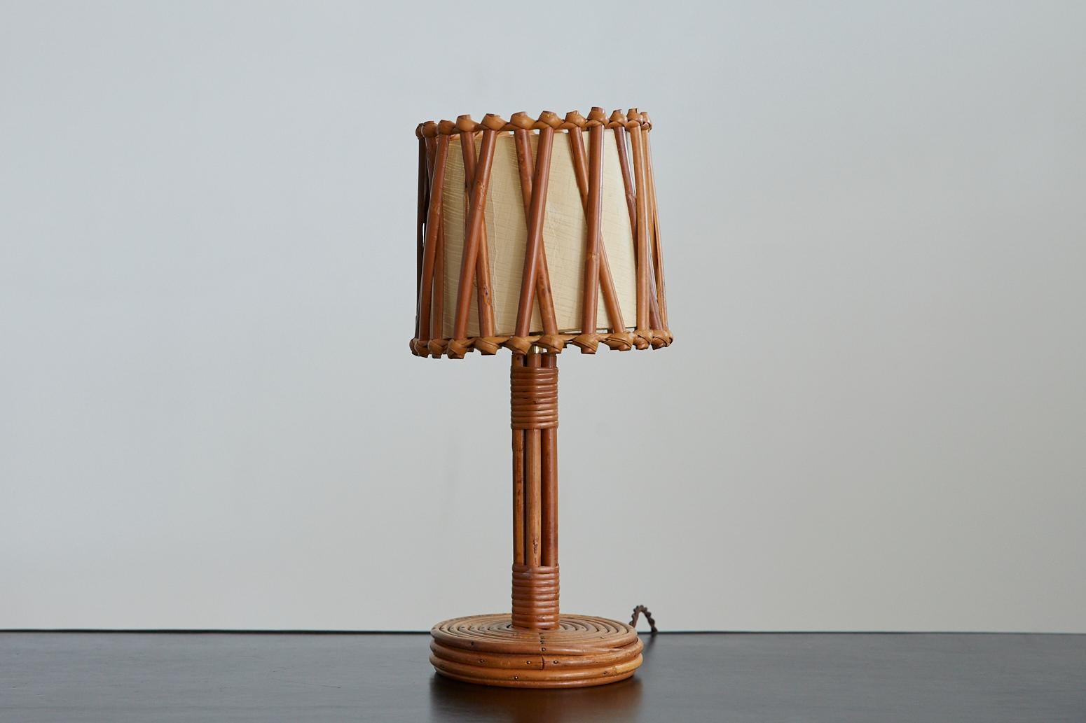 French Bamboo Table Lamp 2