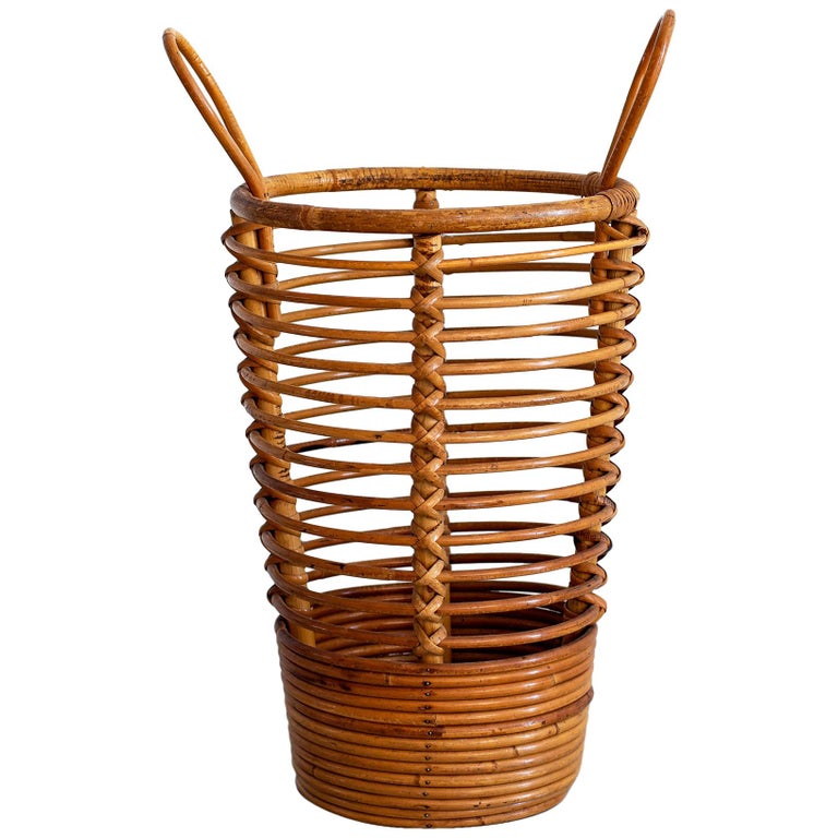 French Rattan Umbrella Holder at 1stdibs