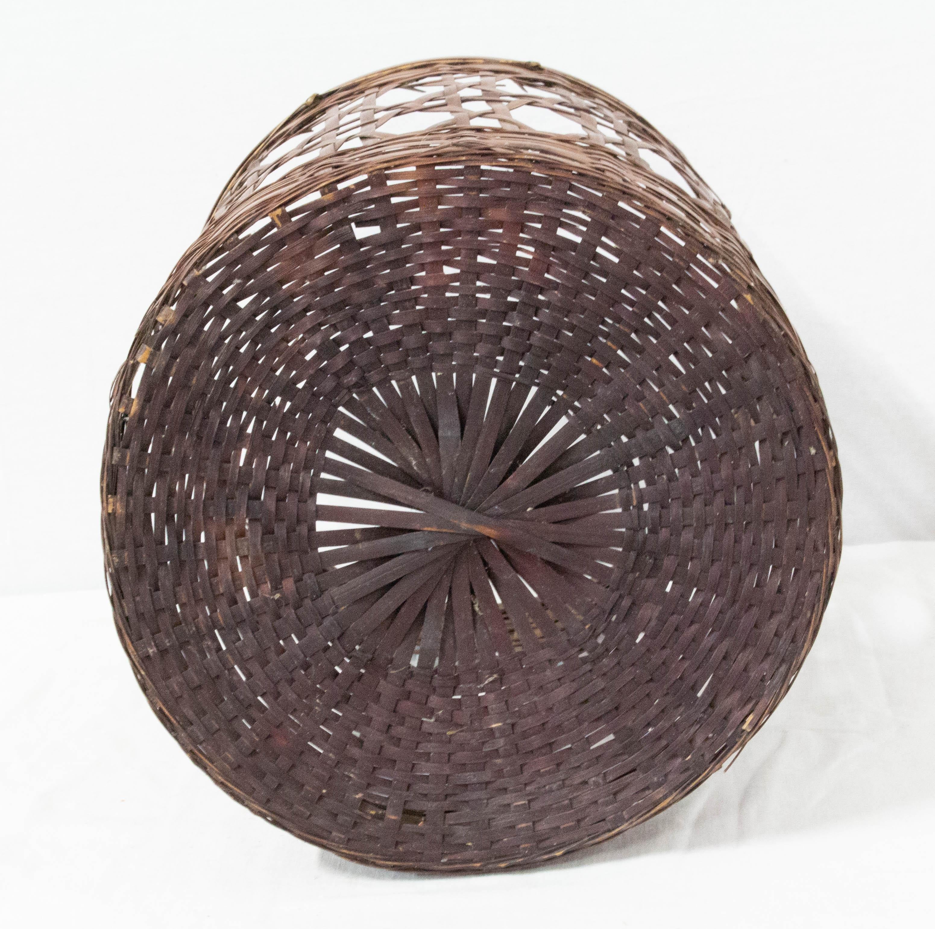French Bamboo Wastepaper Basket Art Deco, circa 1930 1