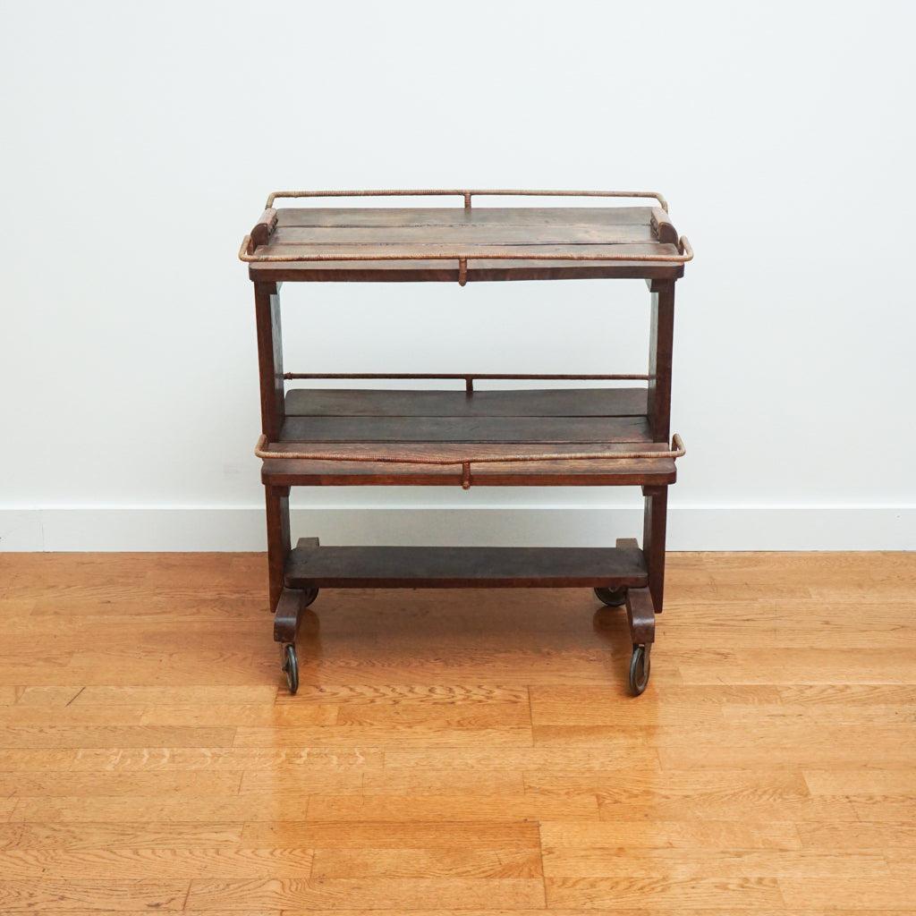 Machine-Made French Bar Cart by Jacques Adnet