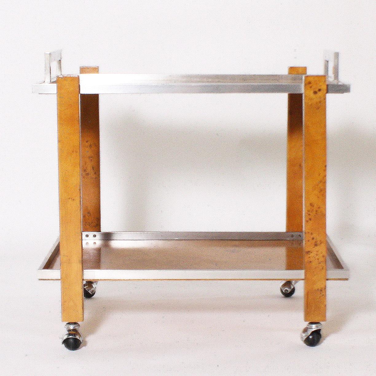 French bar cart by Willy Rizzo, circa 1970
Measures: 27 1/2