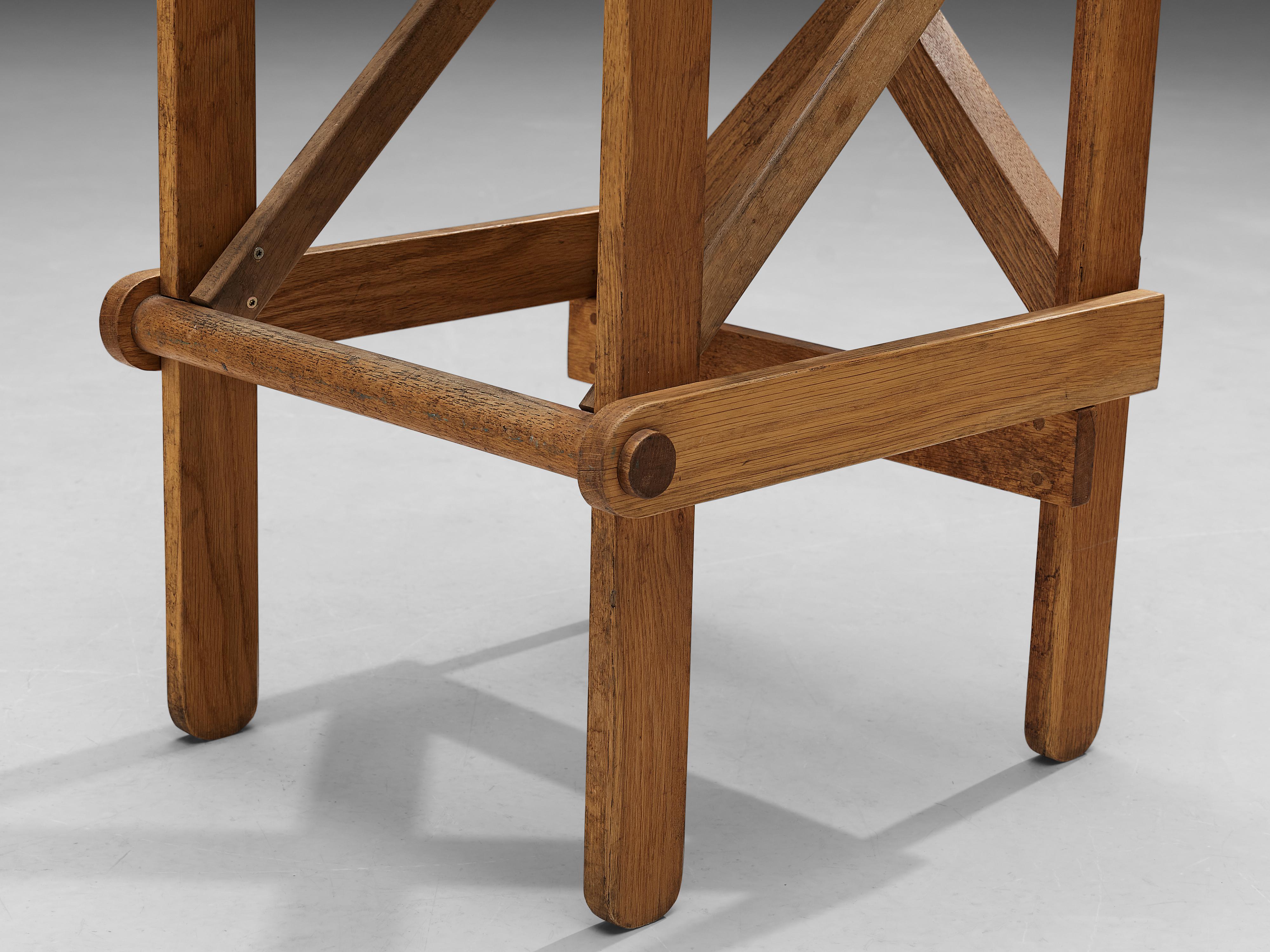 French Bar Stools in Solid Oak 7