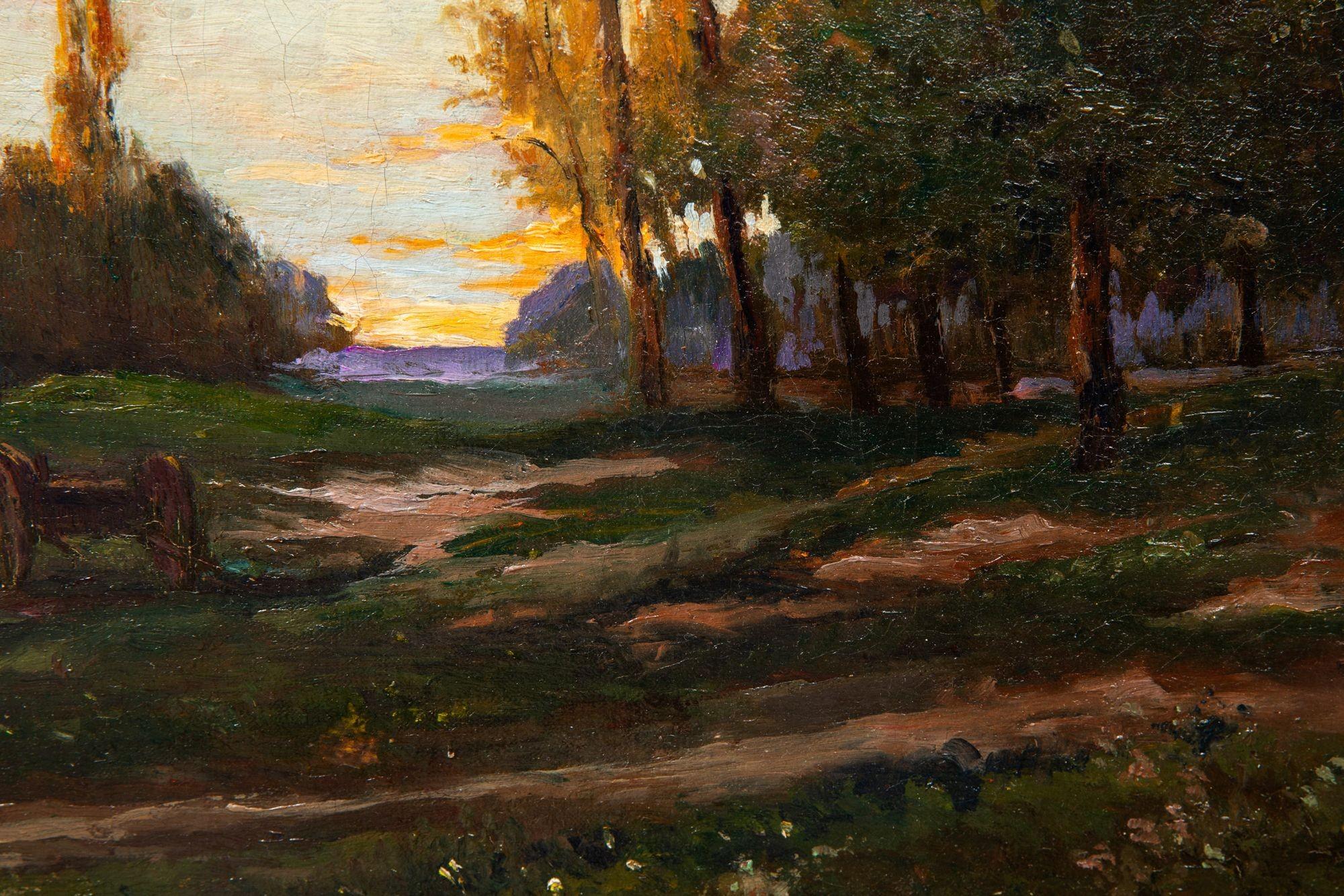 Französisches Barbizon, antikes Öl-Landschaftsgemälde, Flussbild, 19. Jahrhundert im Angebot 13