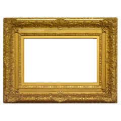 French 11x19 inch Barbizon Gold Picture Frame circa 1875