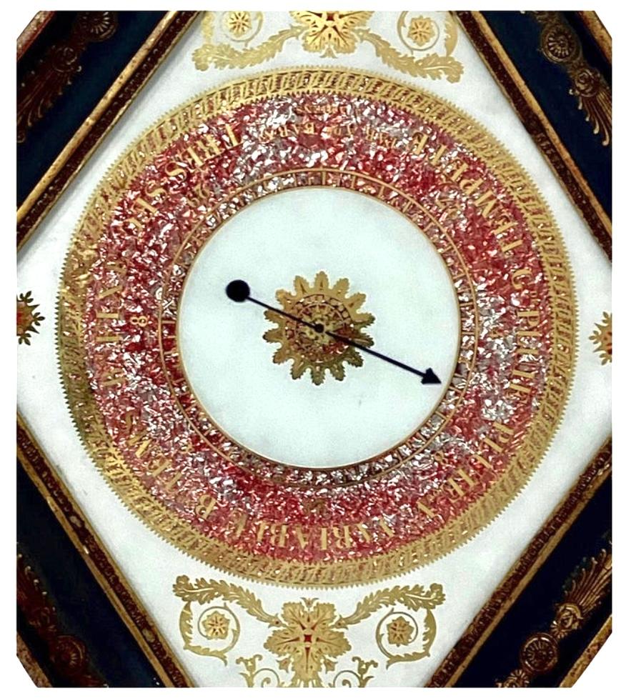 French Barometer Gilt Wood Verre Eglomise In Good Condition For Sale In Bradenton, FL