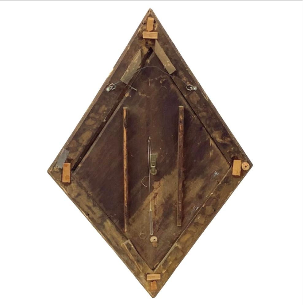 Stucco French Barometer Gilt Wood Verre Eglomise For Sale