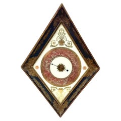 French Barometer Gilt Wood Verre Eglomise
