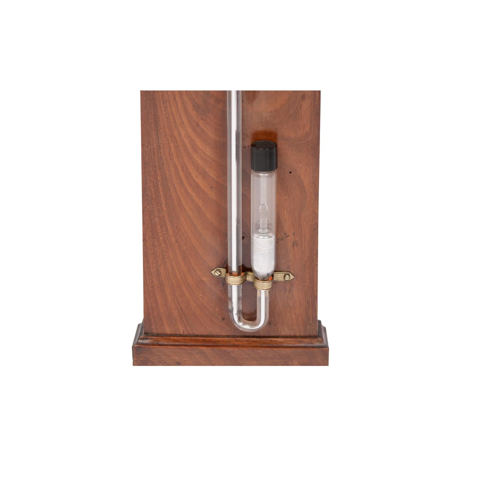 1840 French Opticien Leroy Barometer  Elm Wood Antique Instrument Weather Misure 1