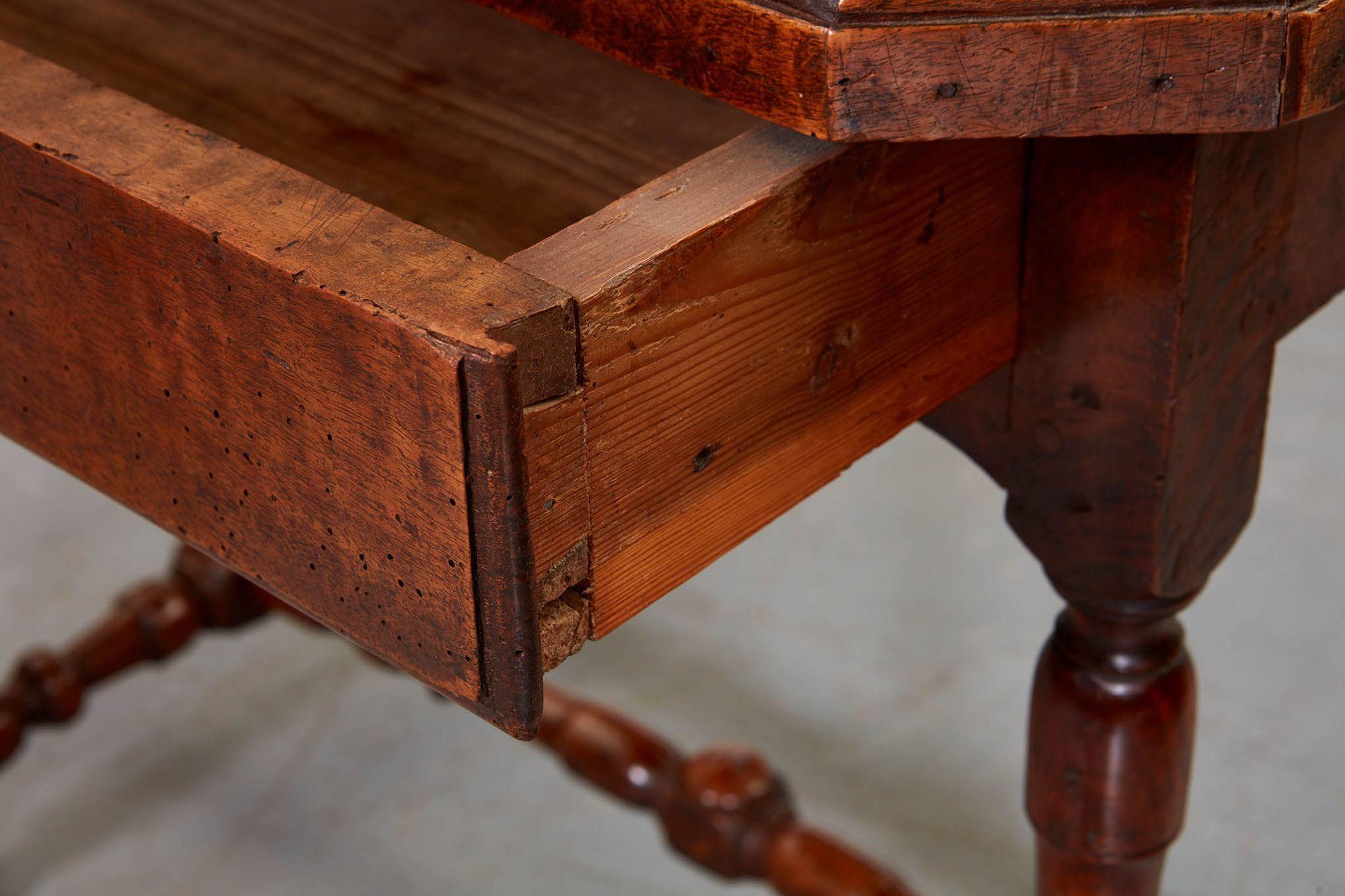 French Baroque Faux Marble Side Table For Sale 4