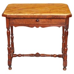 Antique French Baroque Faux Marble Side Table