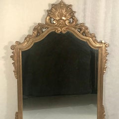 French Baroque Mirror, 19th century, Giltwood