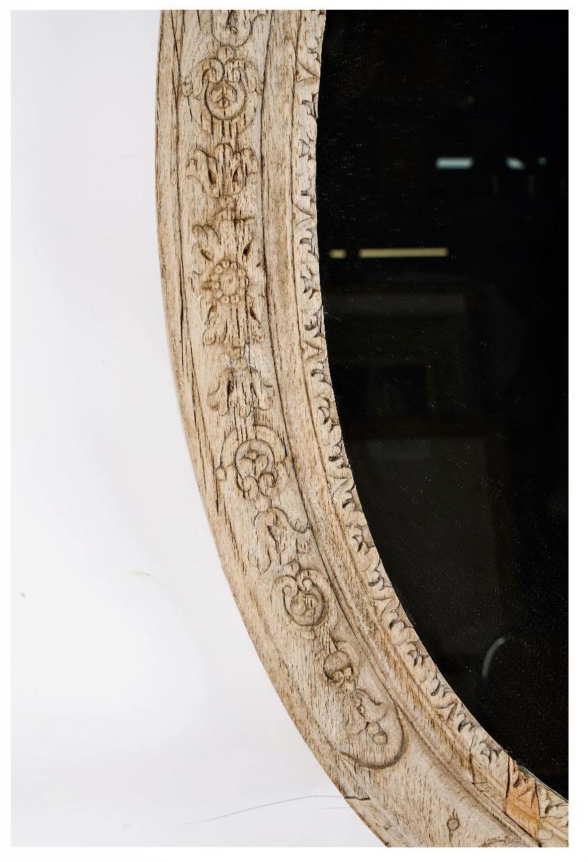 Oak French Baroque Mirror