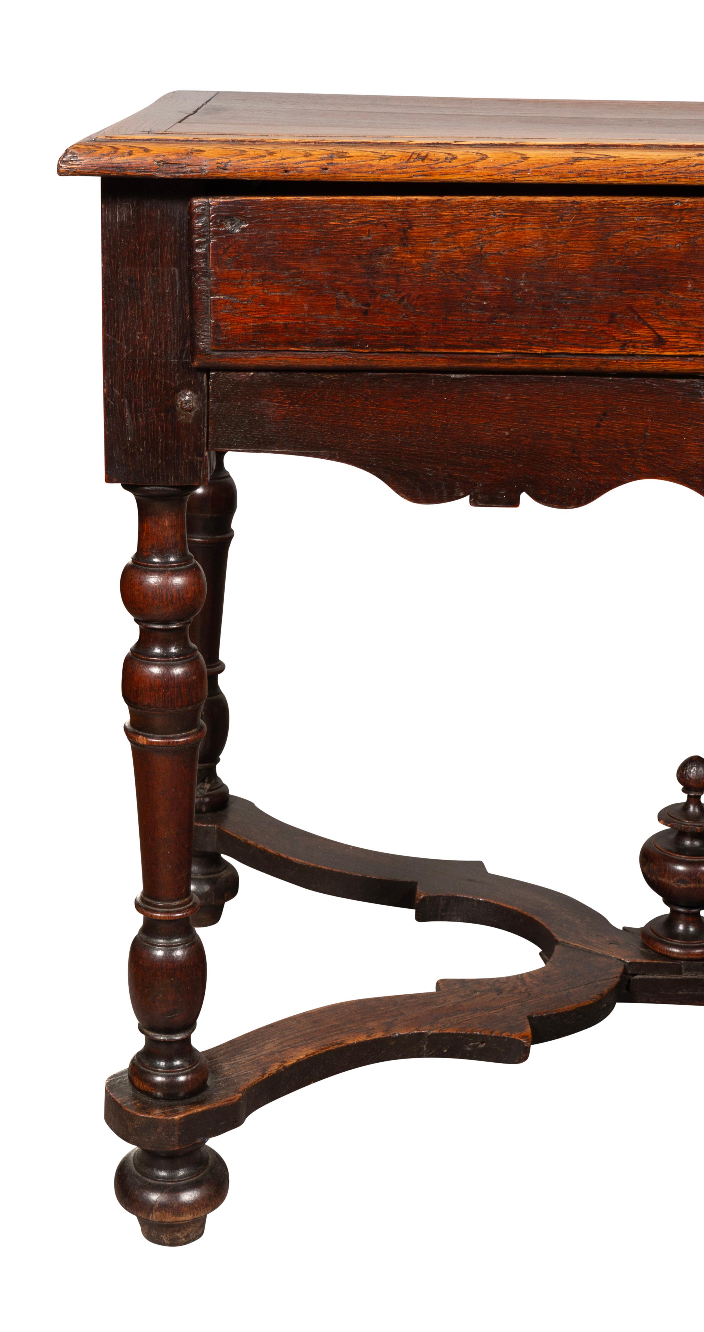 French Baroque Oak Side Table For Sale 7
