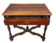 French Baroque Oak Side Table