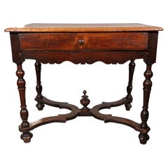 French Baroque Oak Side Table