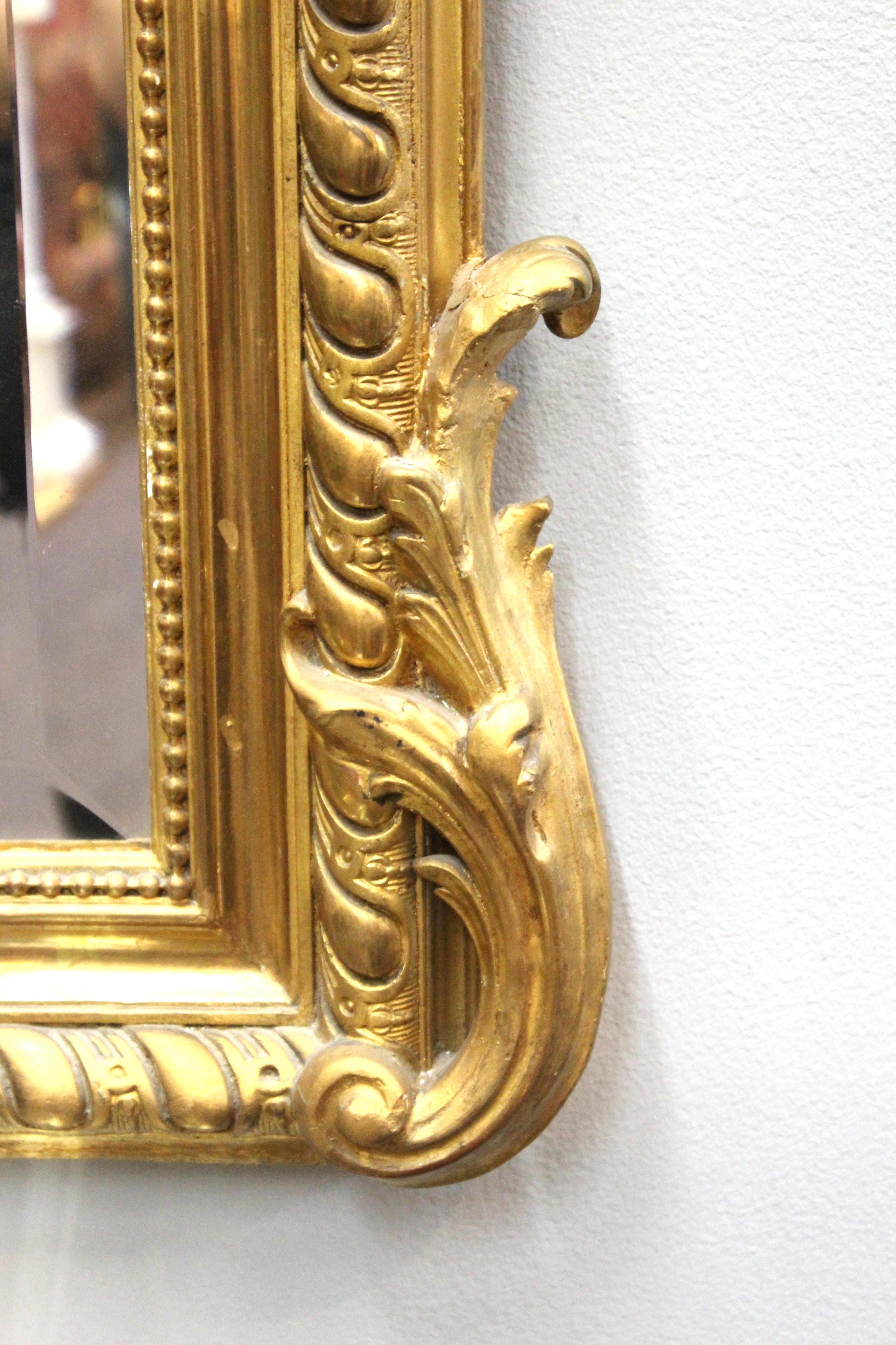 19th Century French Baroque Revival Giltwood Wall Mirror