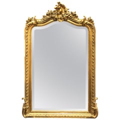 French Baroque Revival Giltwood Wall Mirror