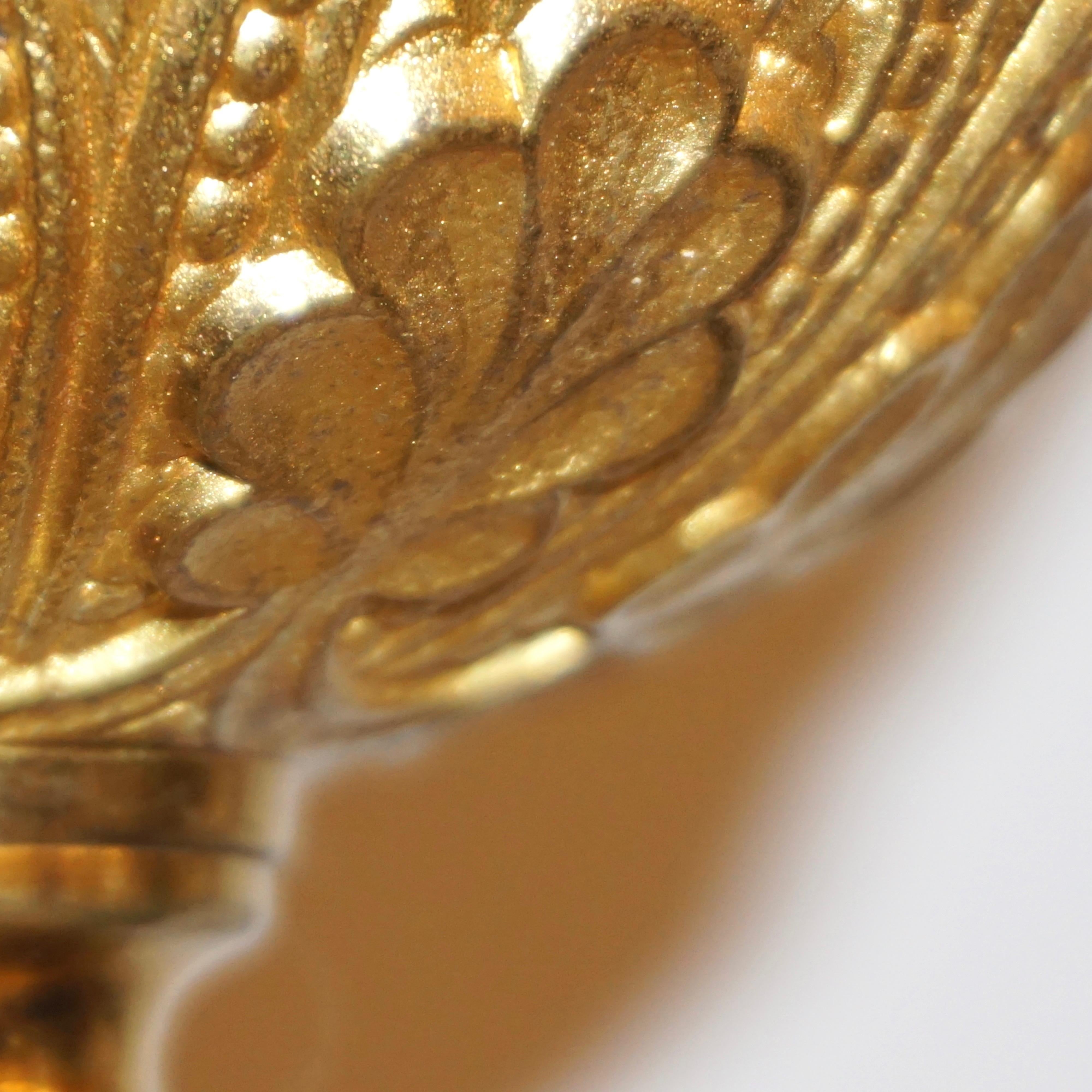 French Baroque Revival Tall Gilt Bronze Ormolu Pricket Candlestick, 1880s 2