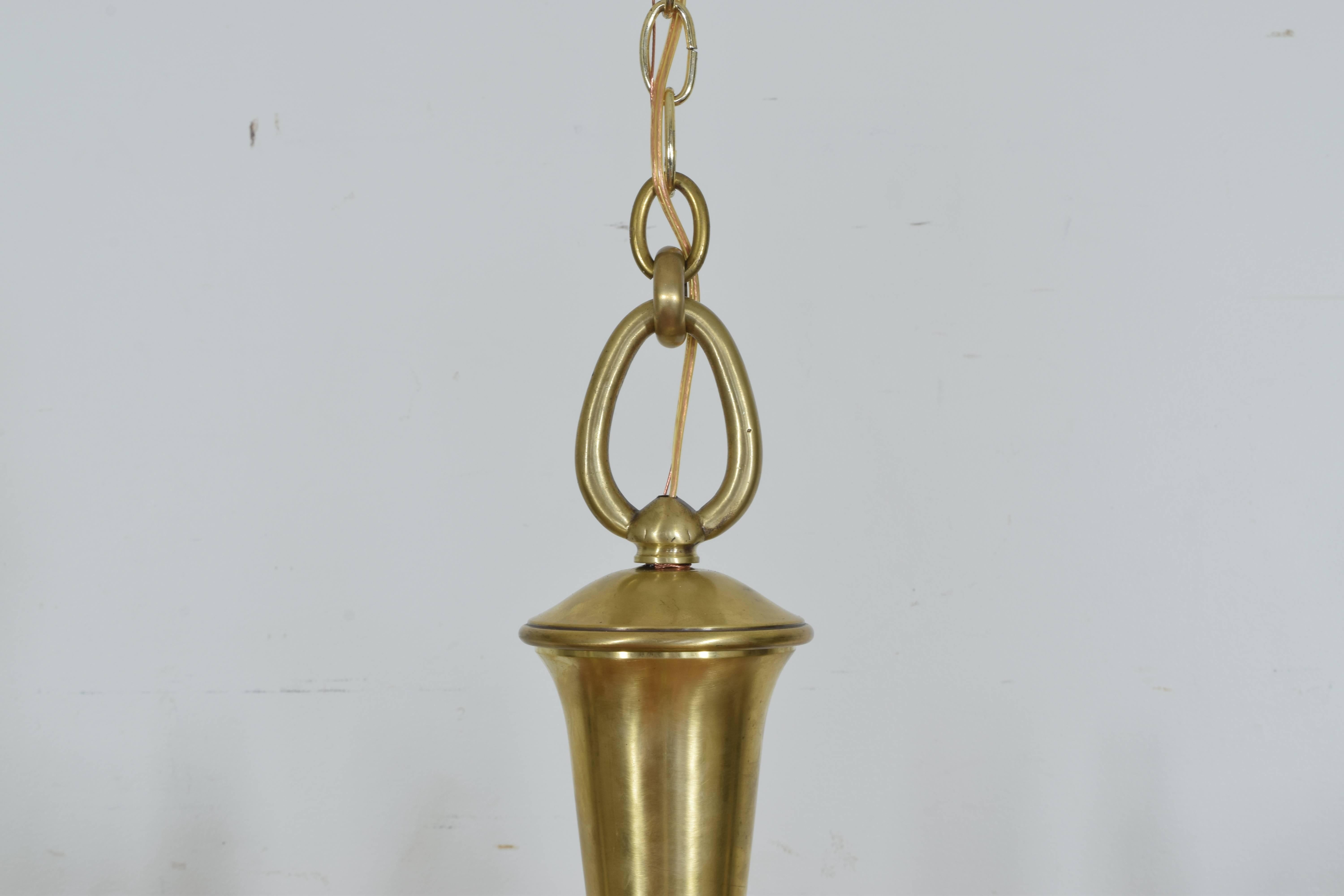French Baroque Style Brass Ten-Light Two-Tier Chandelier, UL Wired 1