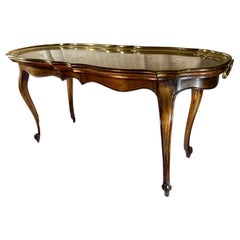 French Baroque Style German Brass Tray Top Yale Burge Coffee Table
