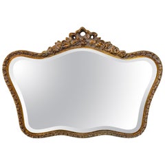 French Baroque Style Giltwood Carved Mirror