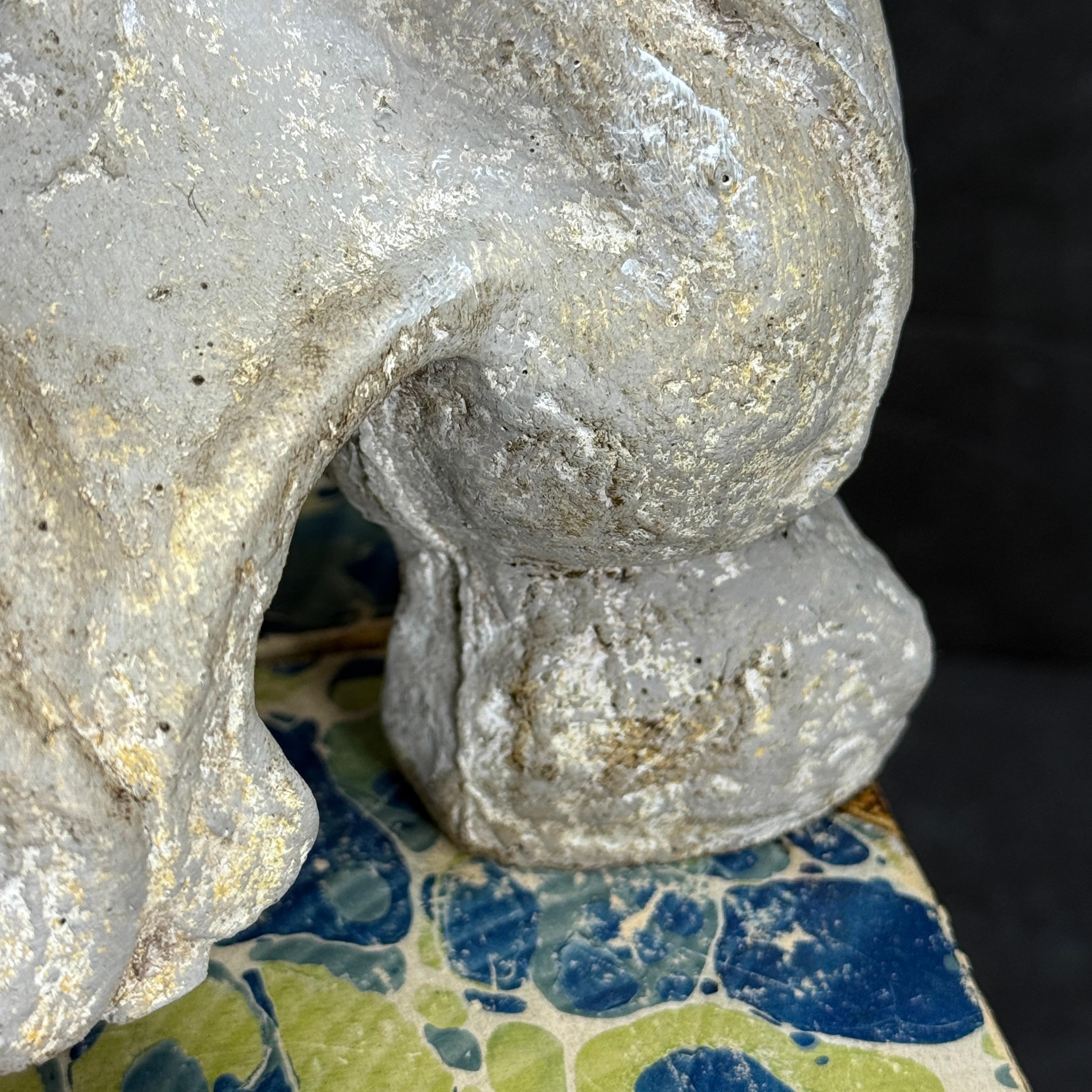 Französischer Barock Stil Grau Gemalt Alter Kerzenständer im Angebot 4