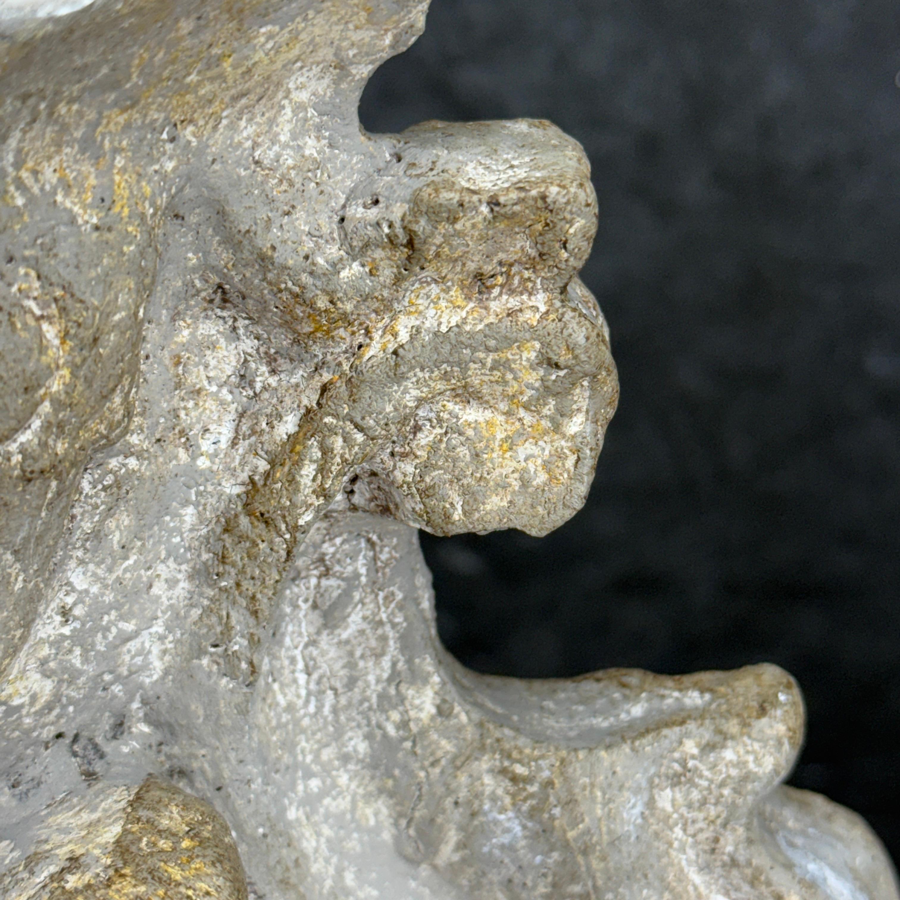 Französischer Barock Stil Grau Gemalt Alter Kerzenständer im Angebot 2