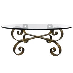French Wrought Iron Coffee Table For Sale at 1stDibs