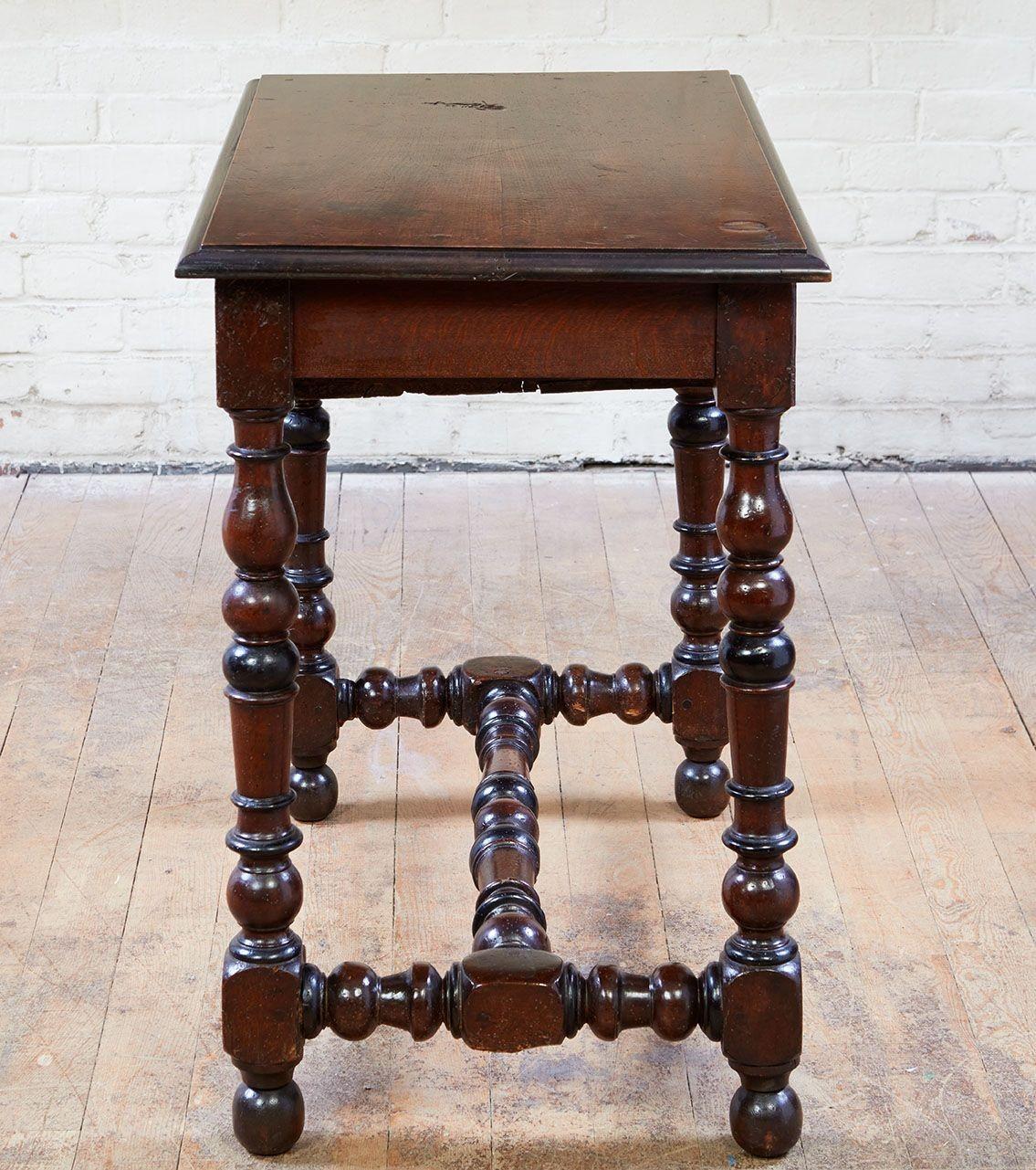 French Baroque Walnut Side Table For Sale 5